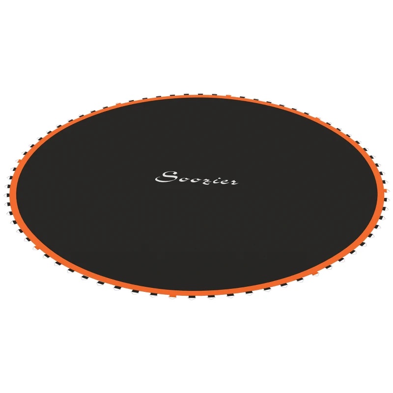 SPORTNOW Replacement Trampoline Mat with Spring Pull Tool, 72 V-Hooks, for 12ft Trampoline using 14cm Springs, Orange