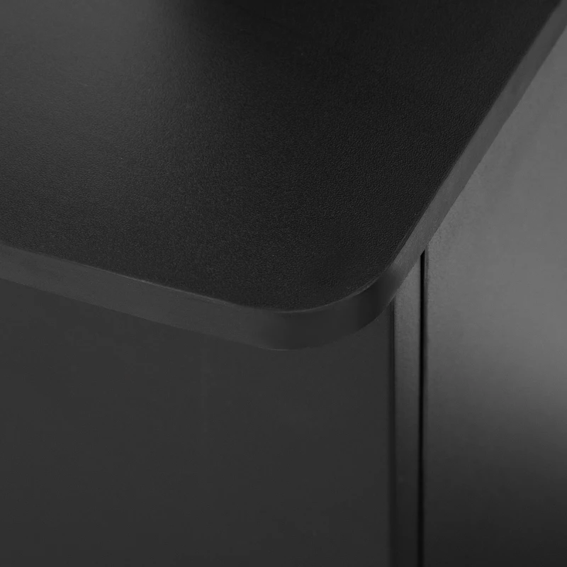 Vinsetto Armadietto da Ufficio con 2 Cassetti e 5 Ruote, Schedario in MDF e Truciolato, 43x45x72 cm, Nero