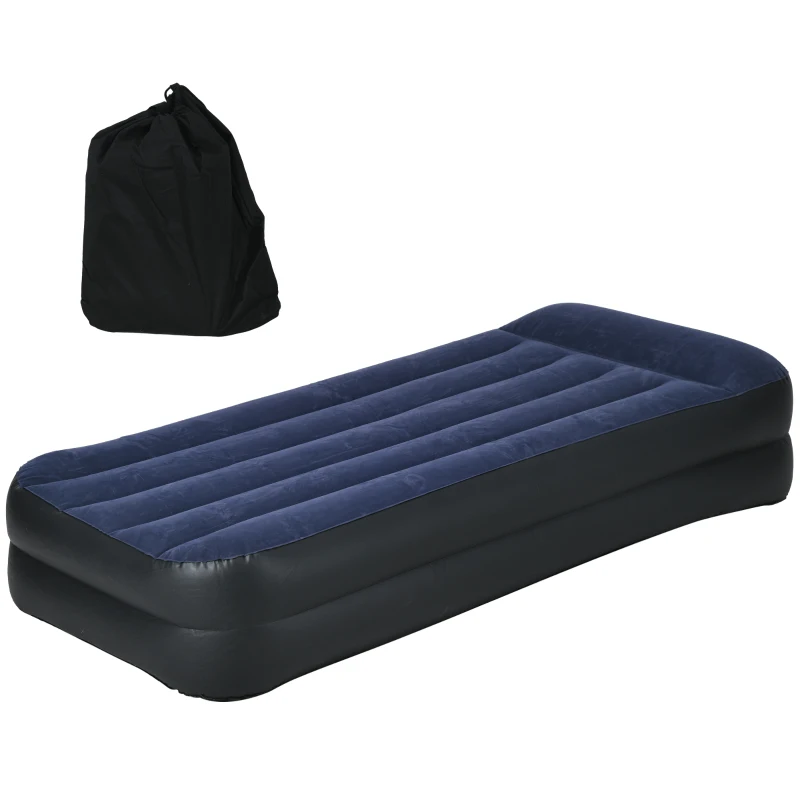 Outsunny Single Air Bed with Built-in Electric Pump and Carry Bag