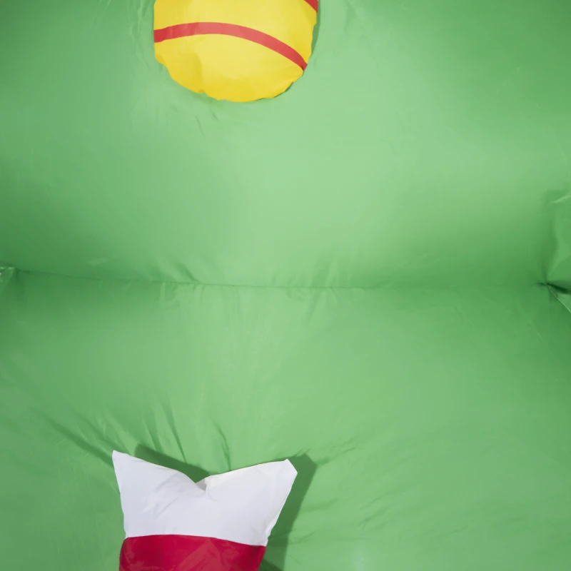 Outsunny Árbol de Navidad Inflable con Luces LED e Inflador Decoración de Interior y Exterior 210x92x190 cm Multicolor