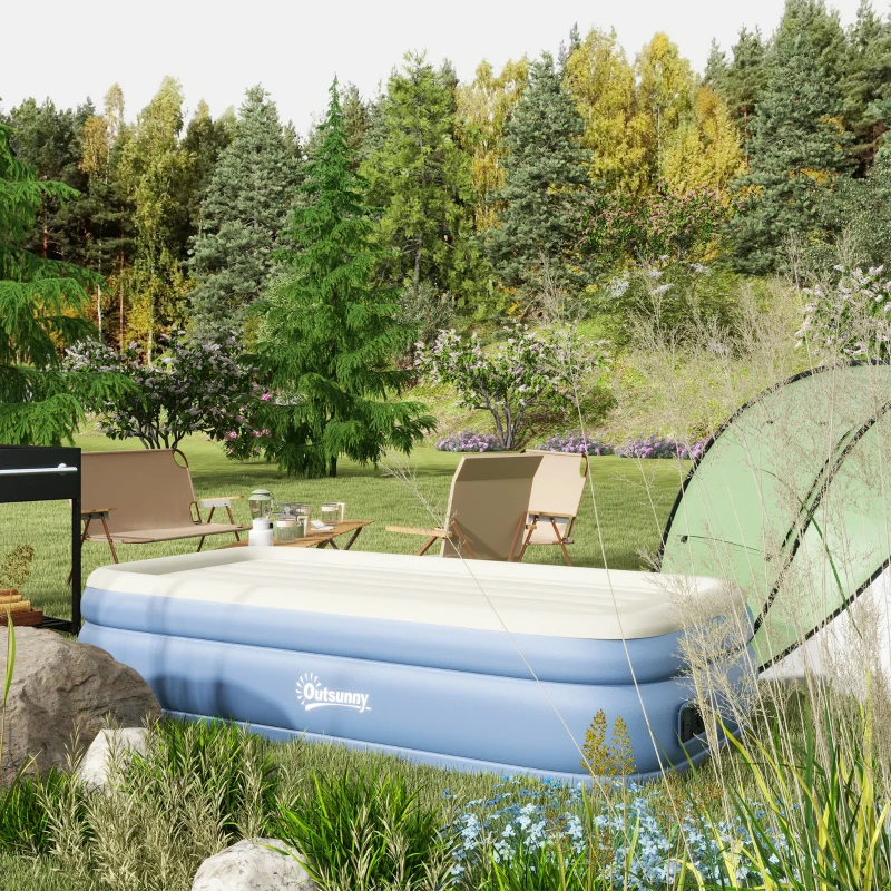 Outsunny Widened Single Inflatable Mattress, with Built-In Electric Pump