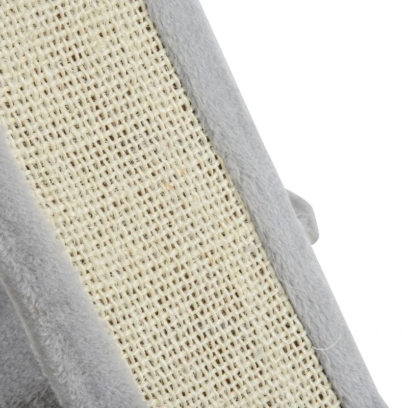 PawHut Kratzbaum 83 cm Kleiner Katzenkratzbaum mit Sisalsäulen, Katzenkratzbaum, Katzen Kletterbaum, Katzenbaum, Katzenmöbel Spielbaum für kleine Katzen, Hellgrau