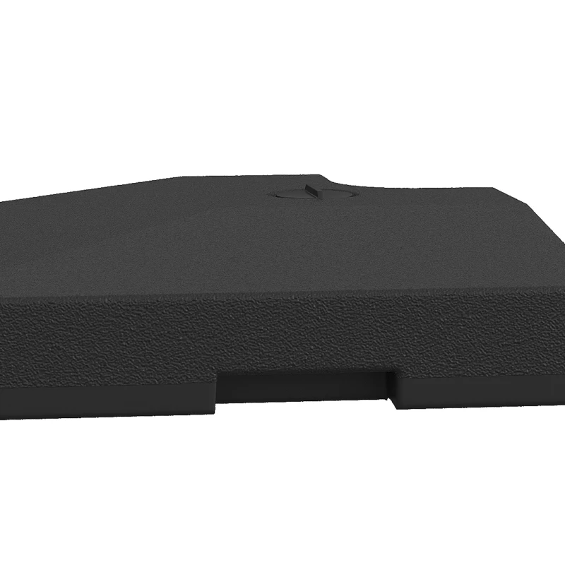 Outsunny Pesos para Base Cruzada de Sombrilla Parasol 4 Piezas Rellenables con Agua de 20 kg o Arena de HDPE de 30 kg 51x51x12cm Negro