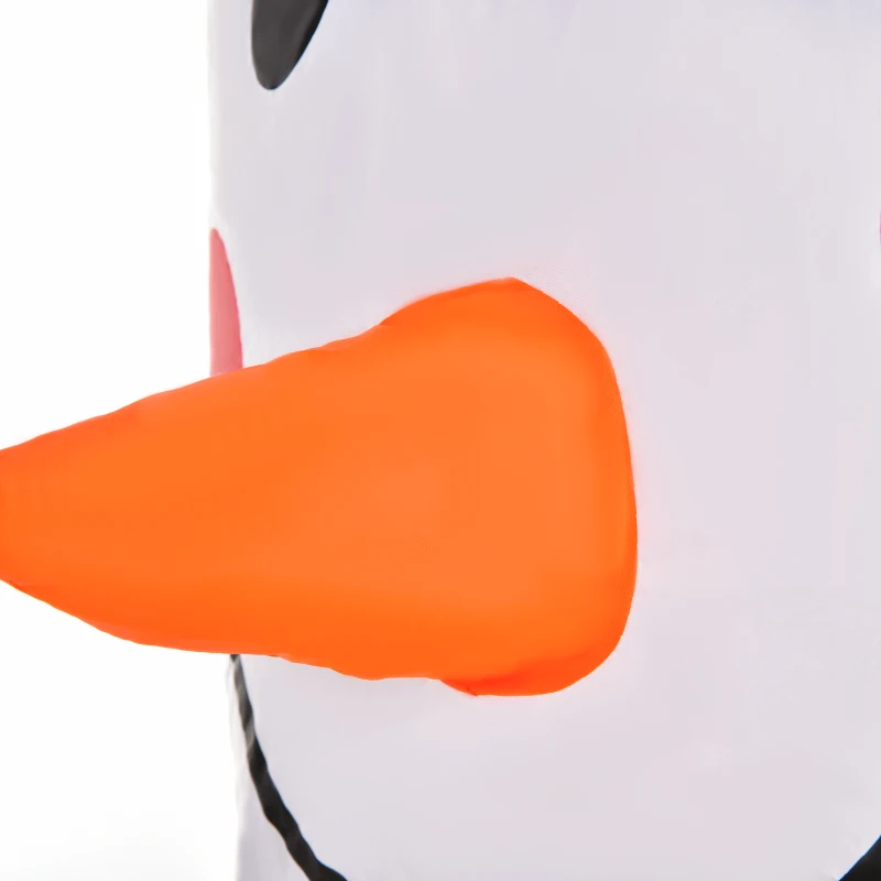 HOMCOM Schneemann Weihnachtsdekoration Weihnachtsdeko, inkl. Gebläse, bunte LED´s, selbstaufblasend 1, m, Mehrfarbig
