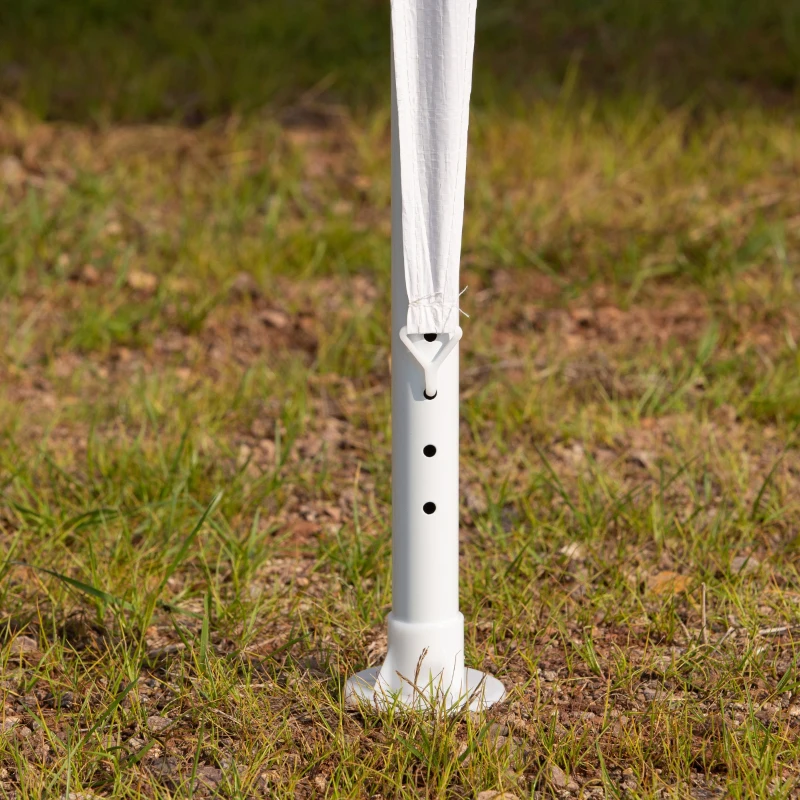 Outsunny Tente de reception extérieur barnum tonnelle 6 parois amovibles dim. 6L x 3l m, pour les fêtes, évènements, blanc