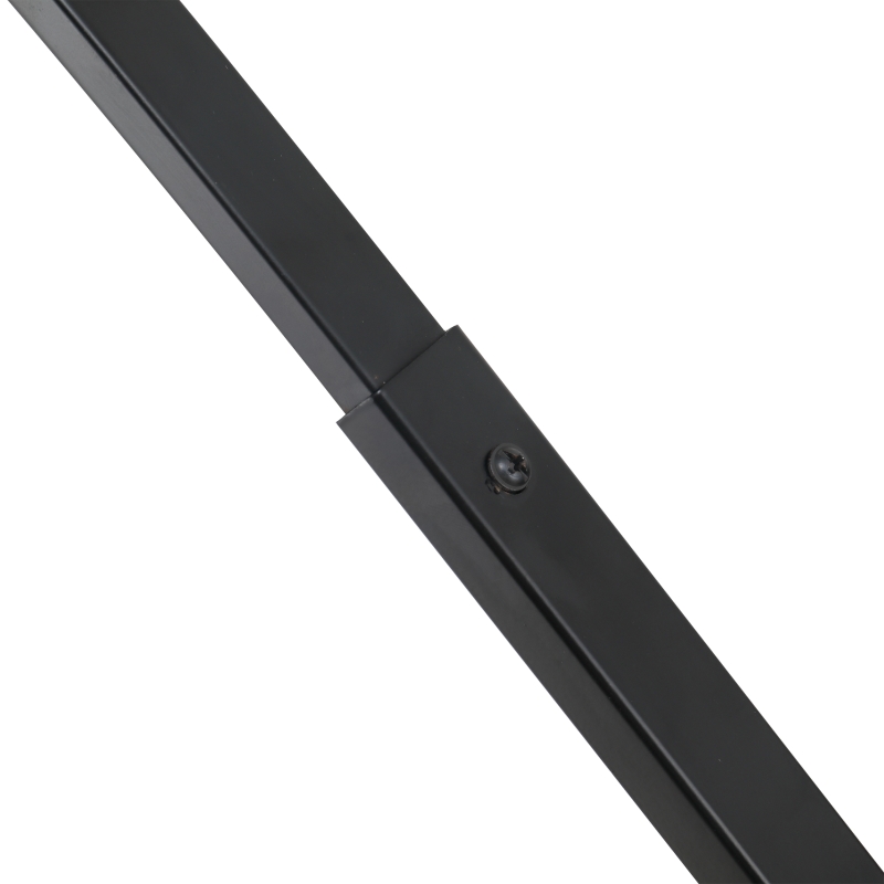 HOMCOM Lampada da Terra ad Arco con Paralume in Tessuto e Interruttore a Pedale, Ø47x105x190cm, Nera