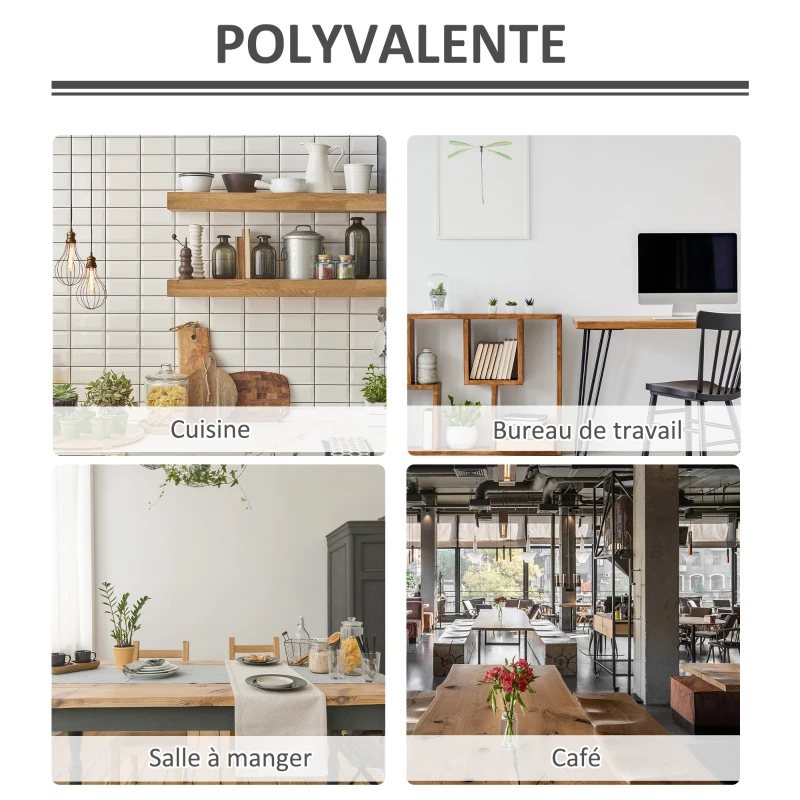 HOMCOM Lot de 2 chaises de salle à manger avec dossier assise rembourrée en velours pieds en métal gris