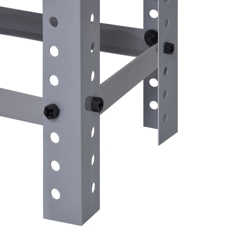 HOMCOM Banco da Lavoro Giocattolo Pieghevole con 68 Attrezzi Inclusi per Bambini 3-6 Anni, Blu e Grigio, 40x43x72cm