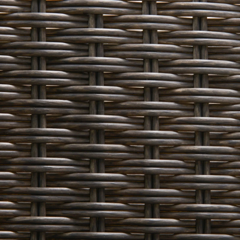 Outsunny Fauteuil à bascule rocking chair avec coussin d'assise déhoussable 66L x 88l x 98H cm résine tressée imitation rotin gris