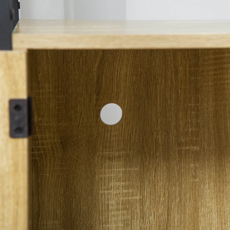 PawHut Katzenschrank für Katzentoilette Katzenklo Beistelltisch Katzenhaus Katzenkommode Schrank Natur 82,3 x 51 x 54 cm