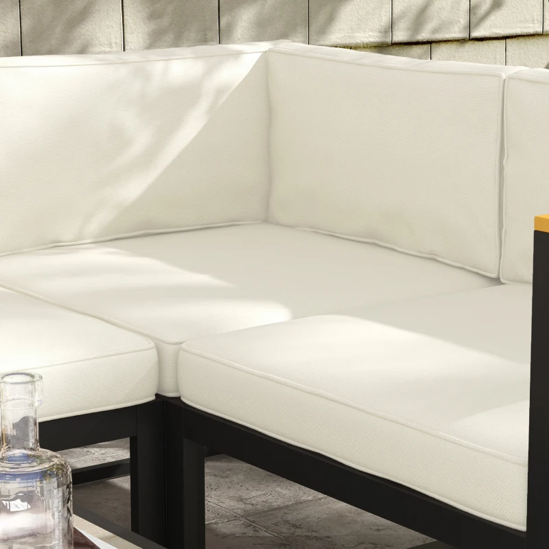 Outsunny Set of 14 Dining Set Cushions - Cream