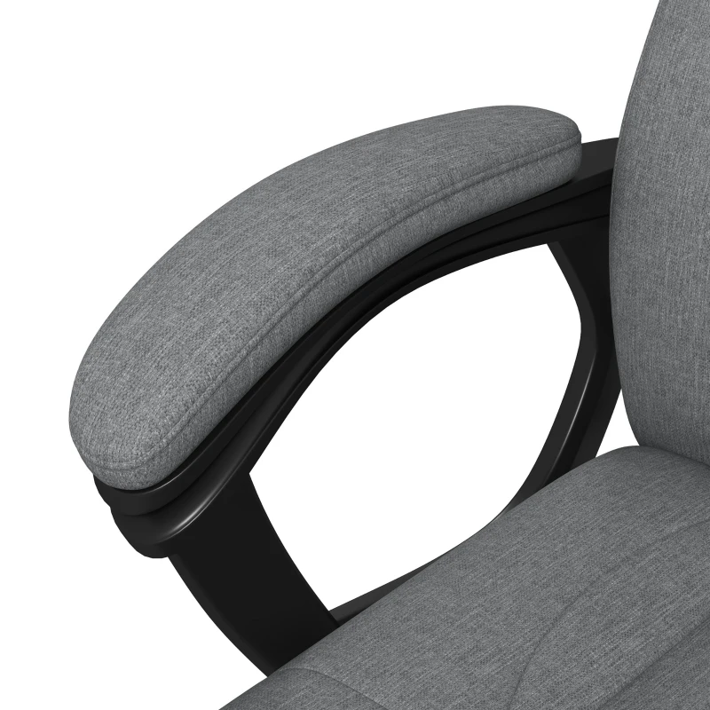 Vinsetto Silla de Escritorio Silla de Estudio Giratoria con Función Basculante Altura Ajustable Reposabrazos 66x75x110-120cm Gris