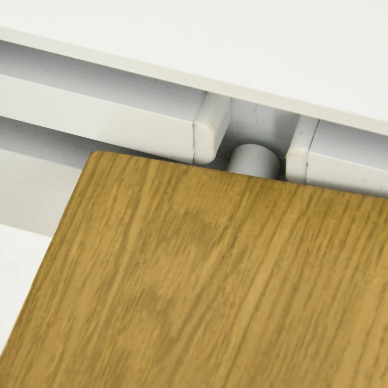 Outsunny Gartentisch Outdoor-Tisch, wetterbeständig, Holzoptik, 160 x 80 x 75cm, Braun + Weiß