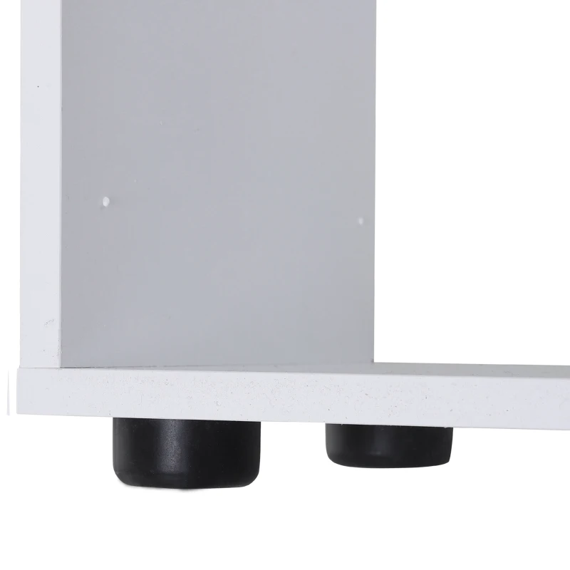 HOMCOM Estantería Moderna Vertical Diseño de Librería con 8 Estantes E1 Tablero de Partículas 70x24x178cm Blanco