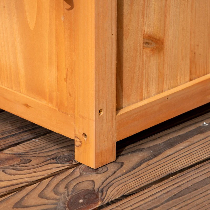 Outsunny Jardinera con Arco Enrejado para Trepadoras Plantas Flores Decoración para Jardín Terraza 83x36x152 cm Natural