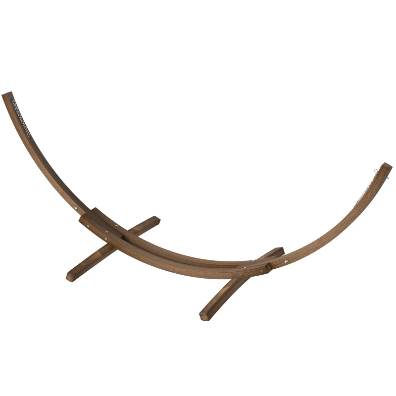 Outsunny 3.25m Wooden Hammock Stand Universal Fit Garden Picnic Camp Accessories, Brown