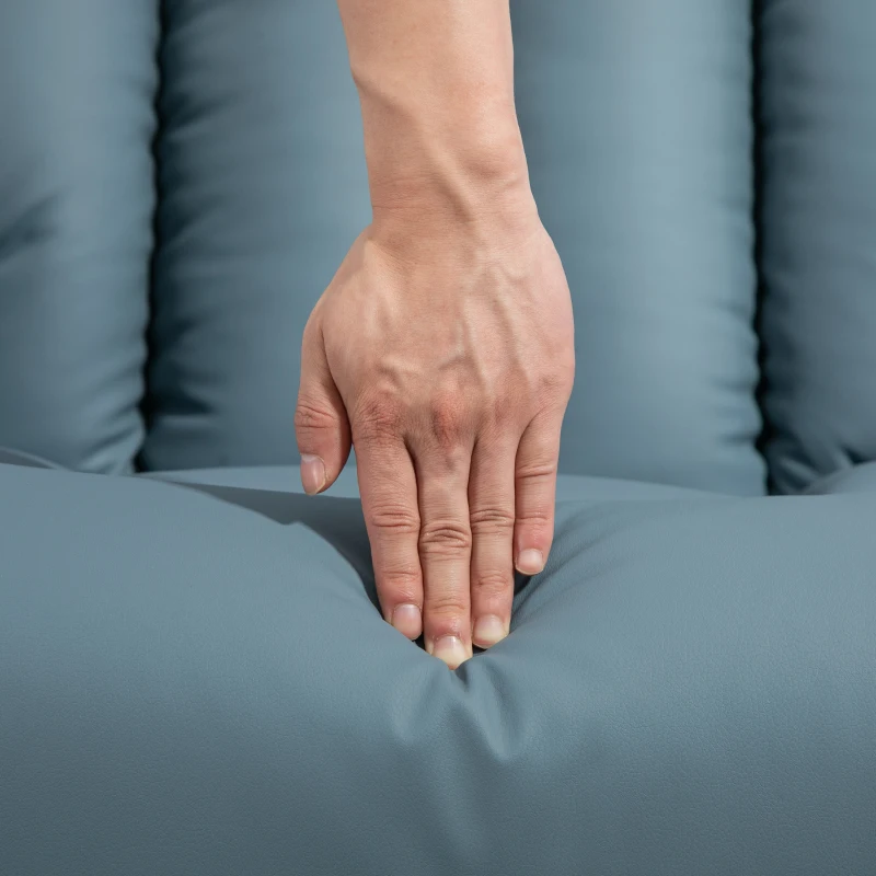 HOMCOM Poltrona Relax Reclinabile Alzapersone Elettrica con Telecomando e Poggiapiedi, 80x94x104cm Azzurro