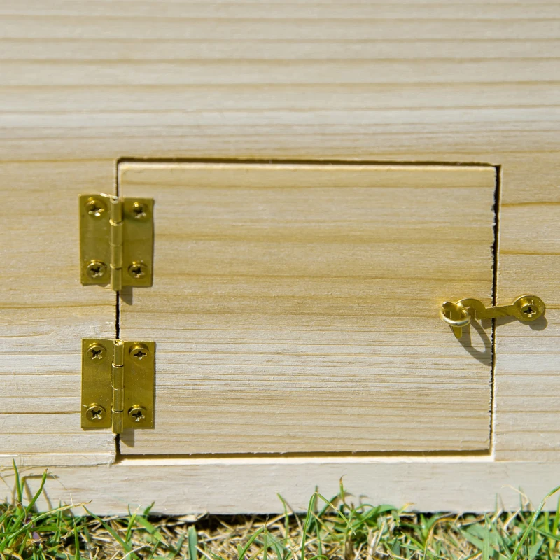 PawHut Hedgehog House, Small Animal Station, for Gardens - Natural Finish