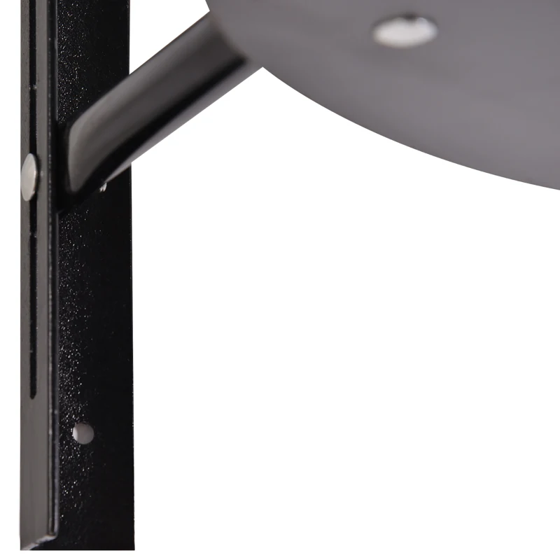 HOMCOM Pera de Boxeo con Soporte de Pared Giratorio para Practicar Técnica y Reflejos 60x73x80 cm Negro y Rojo