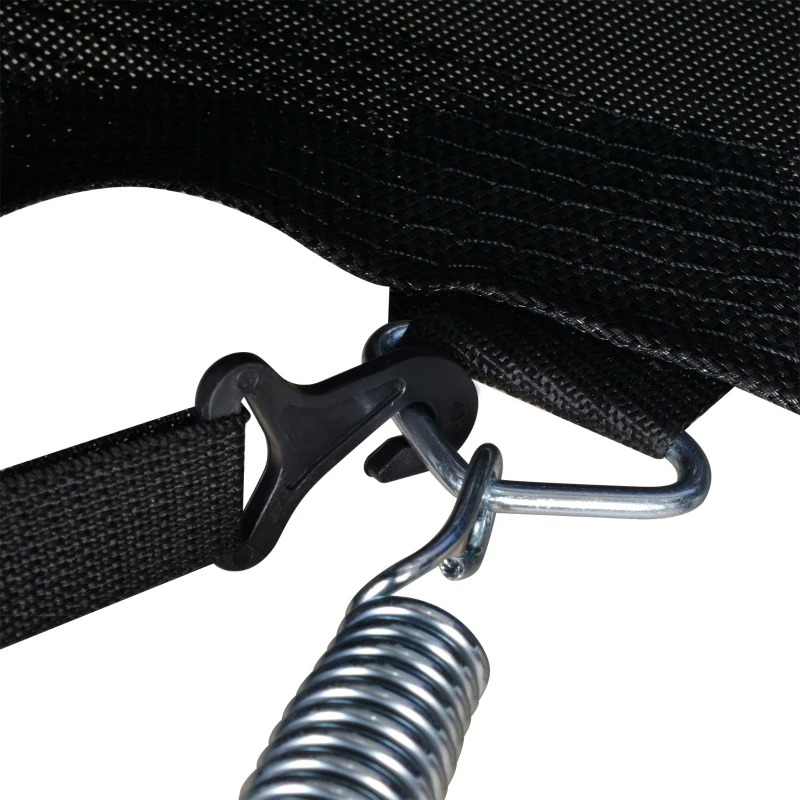 HOMCOM Trampolino Elastico da Esterno, Tappeto Elastico per Bambini e Adulti da Giardino con Rete di Sicurezza e Bordo Imbottito, Giochi da Giardino e Casa, Ø366x269cm, Blu e Nero