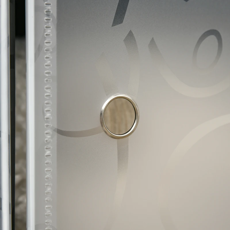 HOMCOM Mobile Scarpiera Modulare Salvaspazio, Pannelli a Cubo e Triangolo in PP e Acciaio, 145x47x196 cm, Bianco