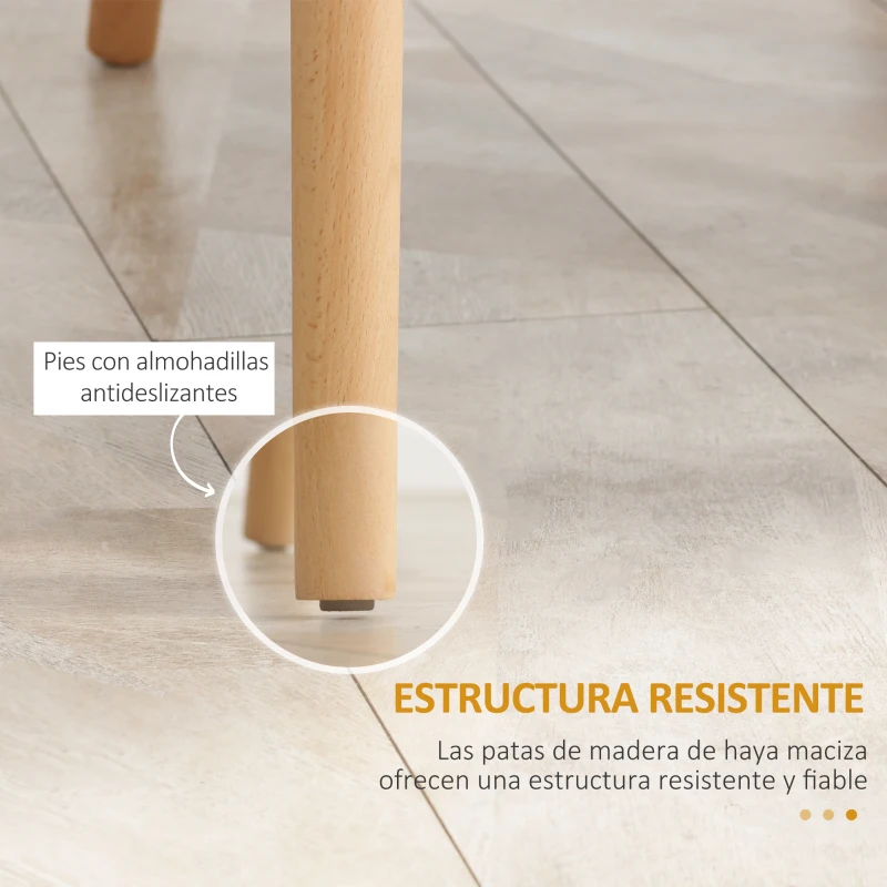 HOMCOM Juego de 4 Sillas de Comedor Estilo Nórdico con Respaldo de Polipropileno y Patas de Madera 48x52,5x83 cm Negro