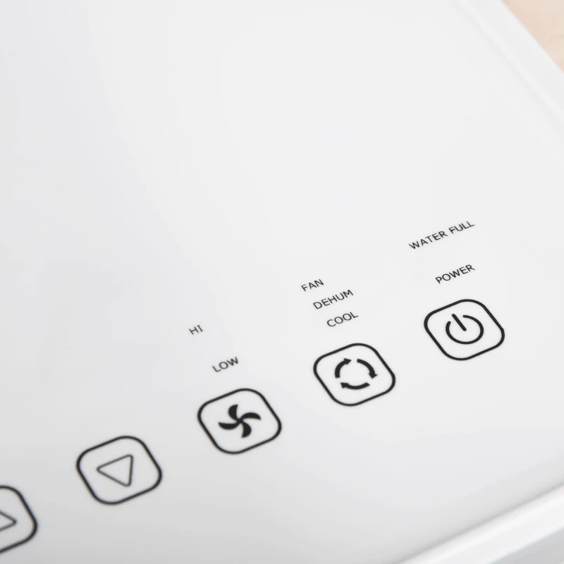 HOMCOM Aire Acondicionado Portátil 8000Btu 4 en 1 Refrigerador Ventilador Deshumidificador 2 Velocidades con Pantalla LED Control Remoto Temporizador Silencioso 900W para 13-18 m² 38x35x70,5 cm Blanco