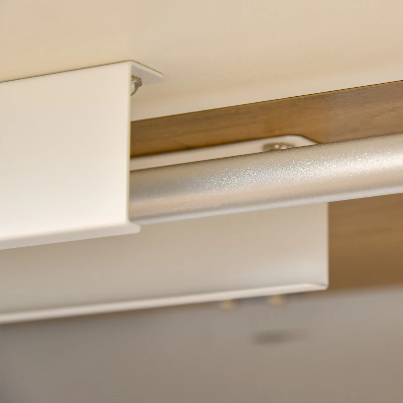 Vinsetto Escritorio Eléctrico con Altura Ajustable y 4 Teclas de Memoria para Oficina Hogar 140x70x72-116 cm  Blanco y Natural