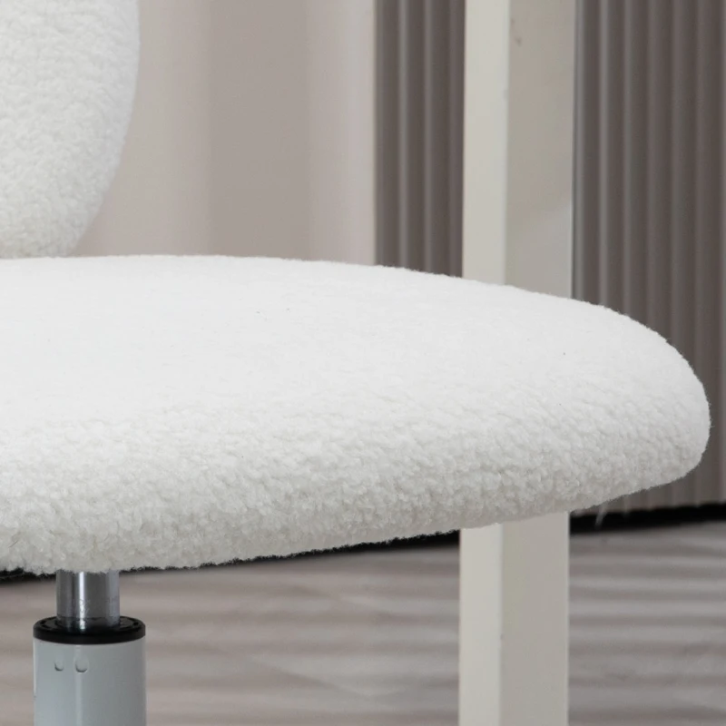 HOMCOM Silla Infantil de Borreguito con Asiento Ajustable en Altura y Respaldo en Forma de Oso Carga 120 kg Blanco