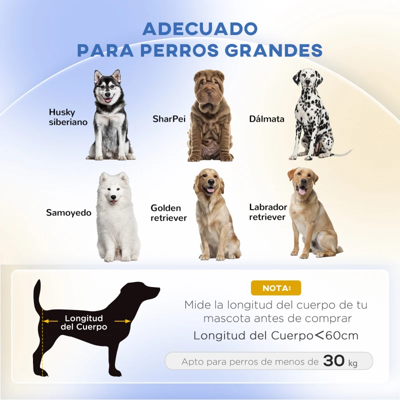 PawHut Sofá para Mascotas con Cojín Extraíble Funda Lavable y Patas de Madera Carga 30 kg para Interior 100x70x25 cm Azul