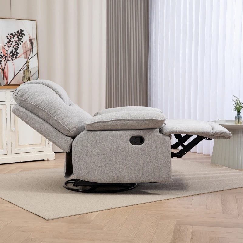 HOMCOM Relaxsessel, neigbar, komfortabel, 89x101x105 cm, Grau(m-7)