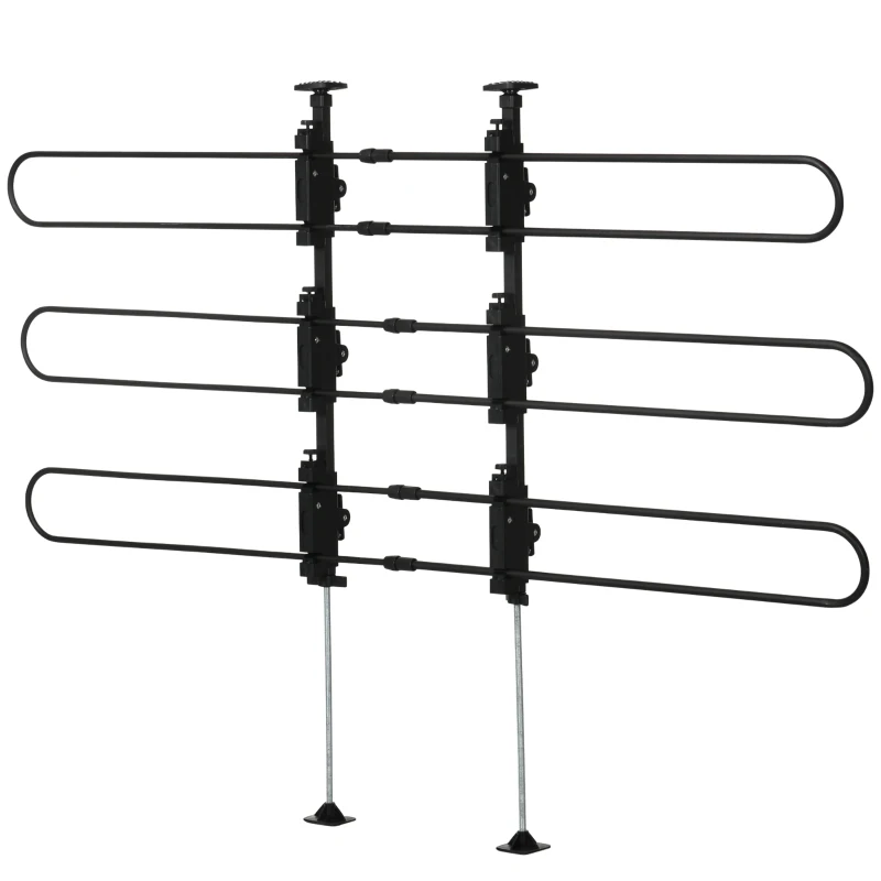 PawHut Divisorio Auto per Cani in Acciaio e PP Regolabile in Larghezza e Altezza, 89-150x76-124 cm, Nero