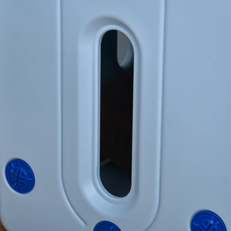 HOMCOM Estantería infantil de Juguetes Librería para Niños con 2 Estantes y Compartimento con Tapa Abatible para Habitación Carga 20 kg 70x33x62,5 cm Azul