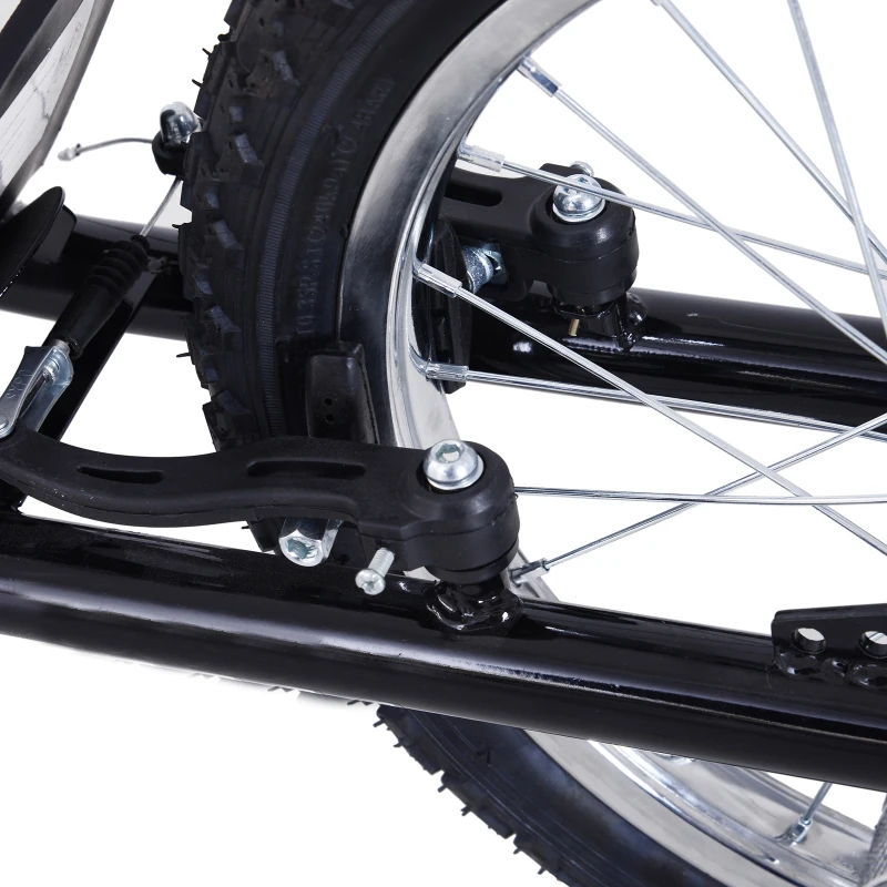 HOMCOM Premium Monopattino Scooter a rotelle 16 pollici Cityroller per bambini e ragazzi, nero