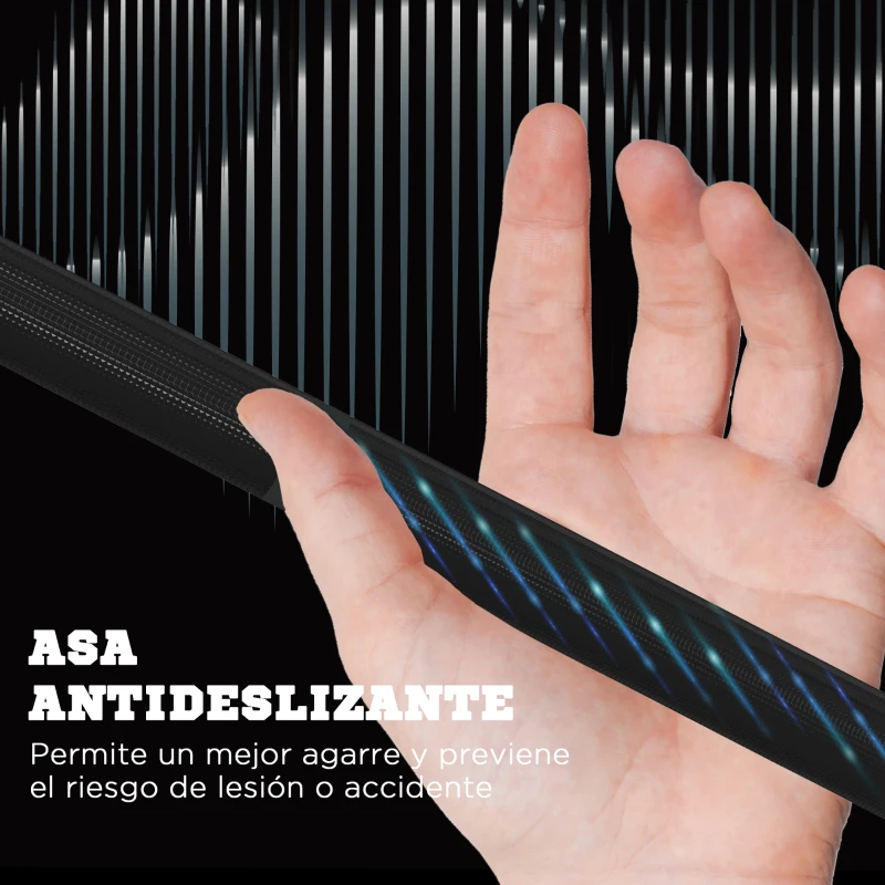 SPORTNOW Barra de Pesas de Acero 180 cm Ø50 mm con 2 Presillas Carga 200 kg para los Discos de Ø5 cm Entrenamiento en Casa Negro