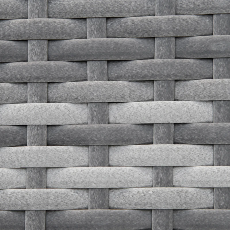 Outsunny 2 Seater Rattan Sofa with Cushions, 2-in-1 PE Rattan Daybed Sofa with Left Up or Down Armrests, Garden Chaise Lounger Loveseat for Outdoor, Patio, Mixed Grey