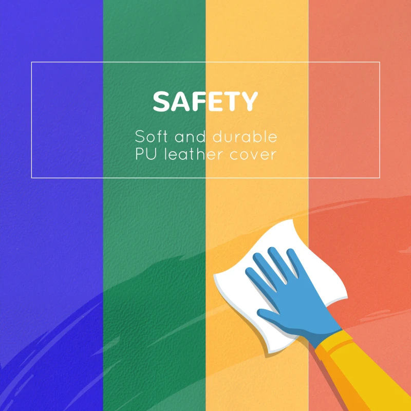 HOMCOM 11 Piece Climb and Crawl Activity Play Set Soft Foam Blocks Building Set for Baby Toddler Preschooler Indoor Play Equipment Learning Toys Multicolor