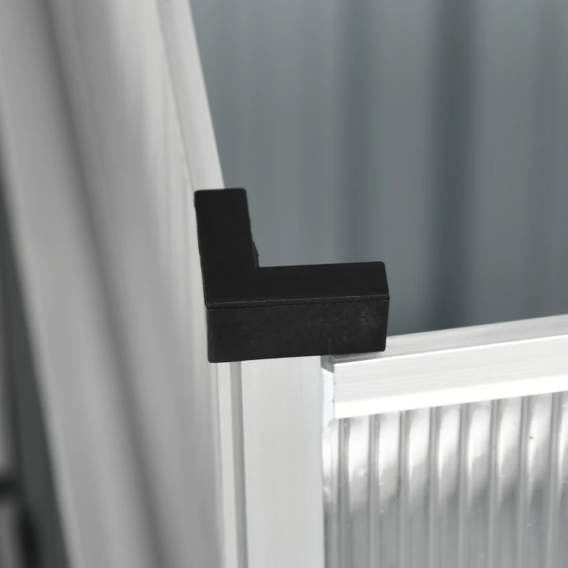 Outsunny Hochbeet mit Aufsatz, Mini-Gewächshaus, wetterbeständig, 80 cm x 50 cm x 74 cm, Silber + Transparent