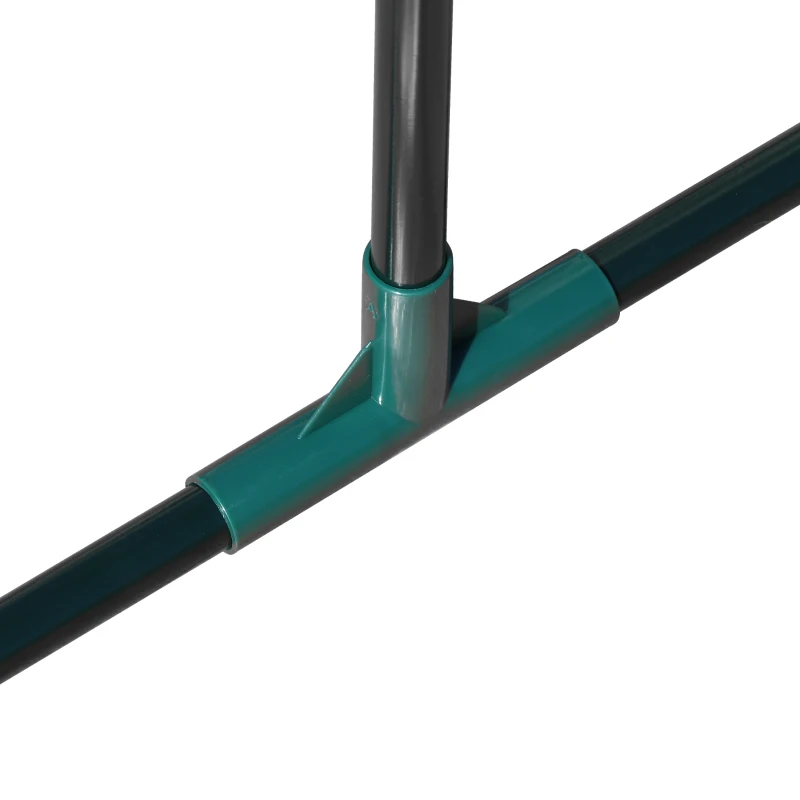 Outsunny Invernadero de Jardín 143x143x195 cm Vivero Casero de Acero con 4 Estantes Puerta y 2 Ventanas Enrollables para Cultivos Plantas Macetas Flores Patio Exterior Blanco