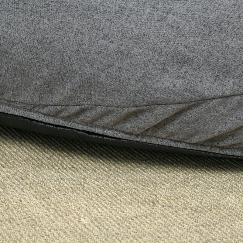 HOMCOM Sitzsack Sitzkissen gepolstert Polyester Schaumstoff Dunkelgrau