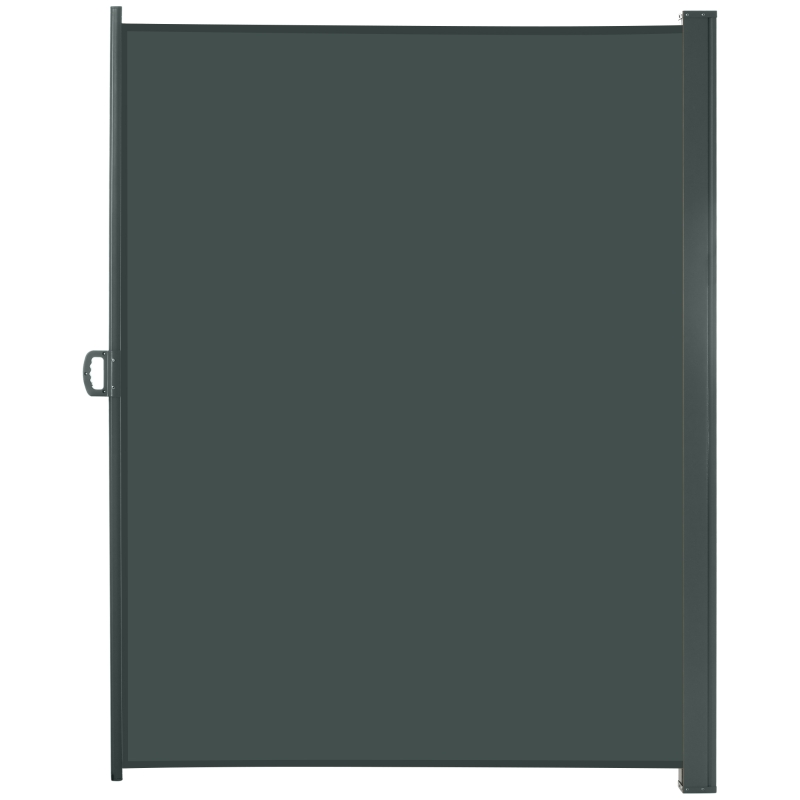 Outsunny Retractable Sun Side Awning Screen Fence Patio Garden Wall Balcony Screening Panel Outdoor Blind Privacy Divider (3x2M, Grey)