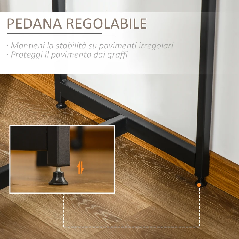 HOMCOM Set Bancone Bar con 2 Sgabelli Alti Stile Industriale con Mensole, Marrone Rustico