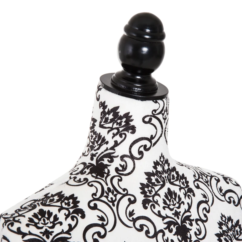 HOMCOM Busto de Señora Maniquí Femenino de Costura para Modistas Exhibición Altura Ajustable a 130-168cm