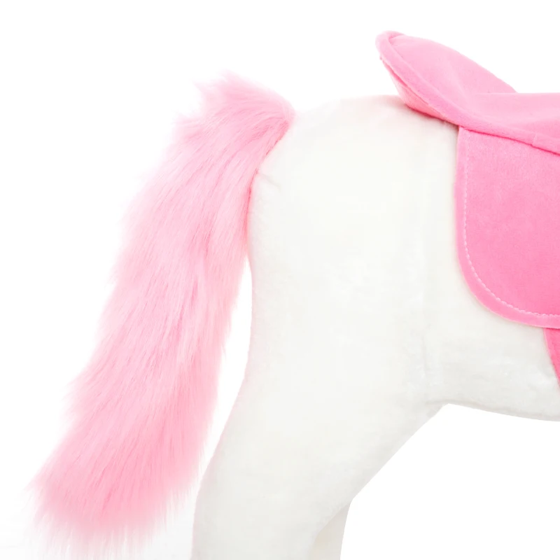 HOMCOM Caballito Balancín de Peluche Balancín Caballo Caballito Madera Juguete de Mecedora para Niños +3 Años 78x28x68cm Forma Unicornio