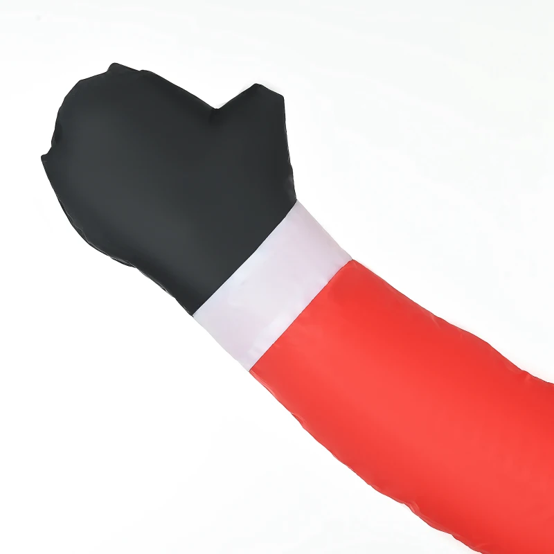 HOMCOM Père Noël gonflable avec cheminée lumineux LED hauteur 210 cm polyester imperméable rouge blanc noir