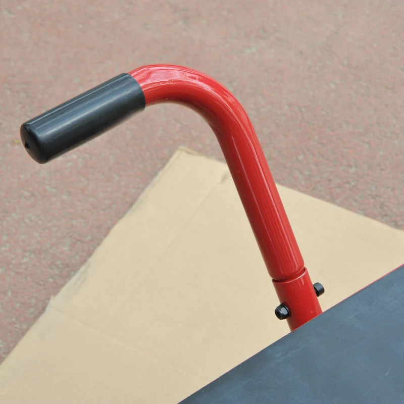 HOMCOM Caballete tipo Soporte Elevador de Motocross de Acero Plataforma tipo Peana Universal para Reparación y Estacionamiento Accesorio de Motos Altura Ajustable 28x34x30-40cm Carga 150kg Color Rojo