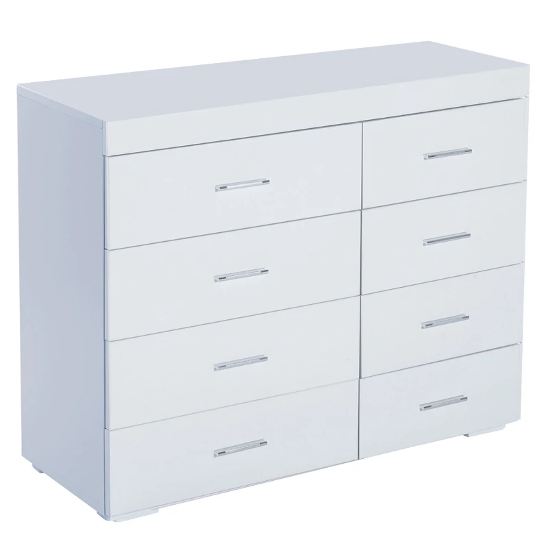 HOMCOM Commode Blanche  90 x 35 x 73 cm