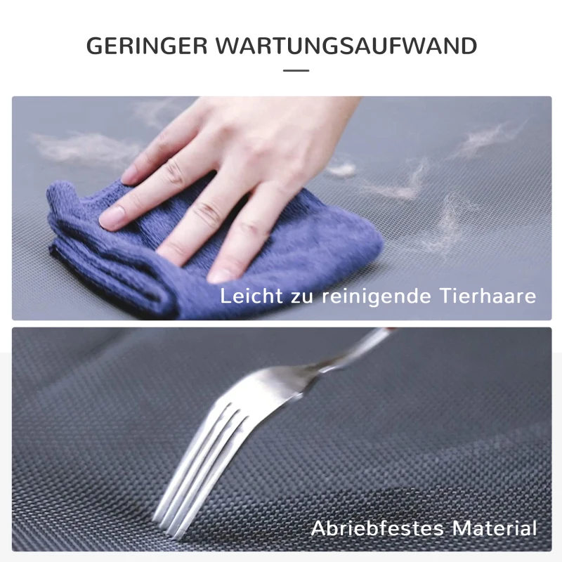 PawHut Hundeliege Outdoor, klappbar Erhöhtes Hundebett für kleine Hunde, Kühlendes Haustierliege mit Stahlrahmen, Haustierbett für Draußen Camping, 59 x 46 x 15 cm, Grau