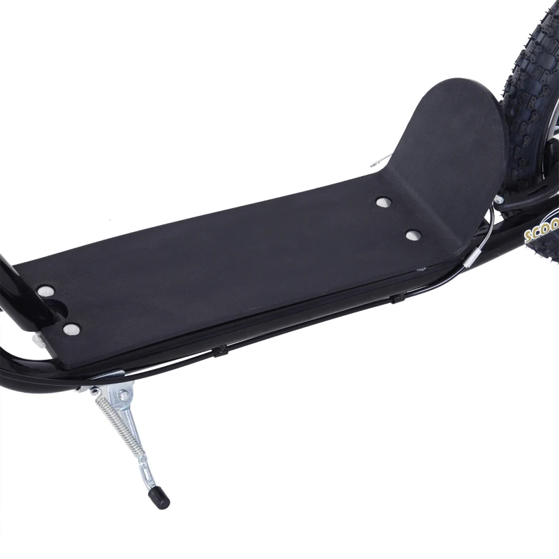 HOMCOM Patinete para Niños Mayores de 5 Años Scooter de 2 Ruedas Grandes con Doble Freno y Manillar Ajustable en Altura para Adolescentes Adultos 135x58x92-100 cm Negro