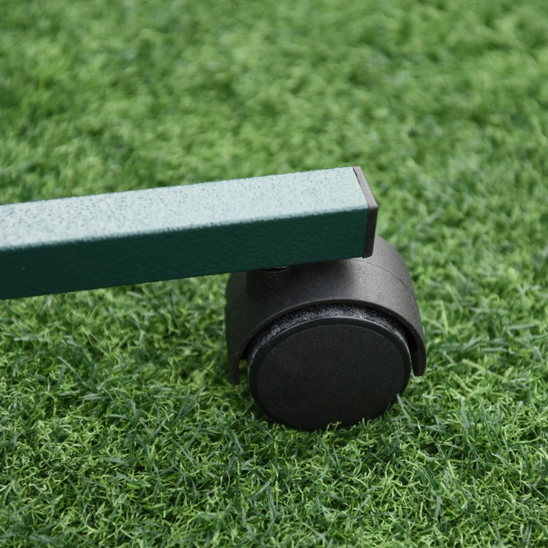 PawHut Bird Perch Stand with Four Wheels, Feeding Bowls, for Small, Medium Birds, Green